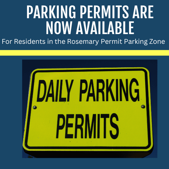 Picture of a Parking Permit, parking permits for Rosemary Area