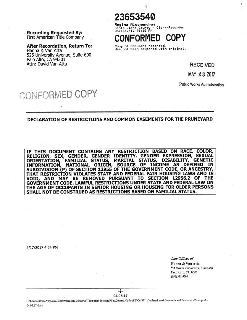 Pruneyard Declaration