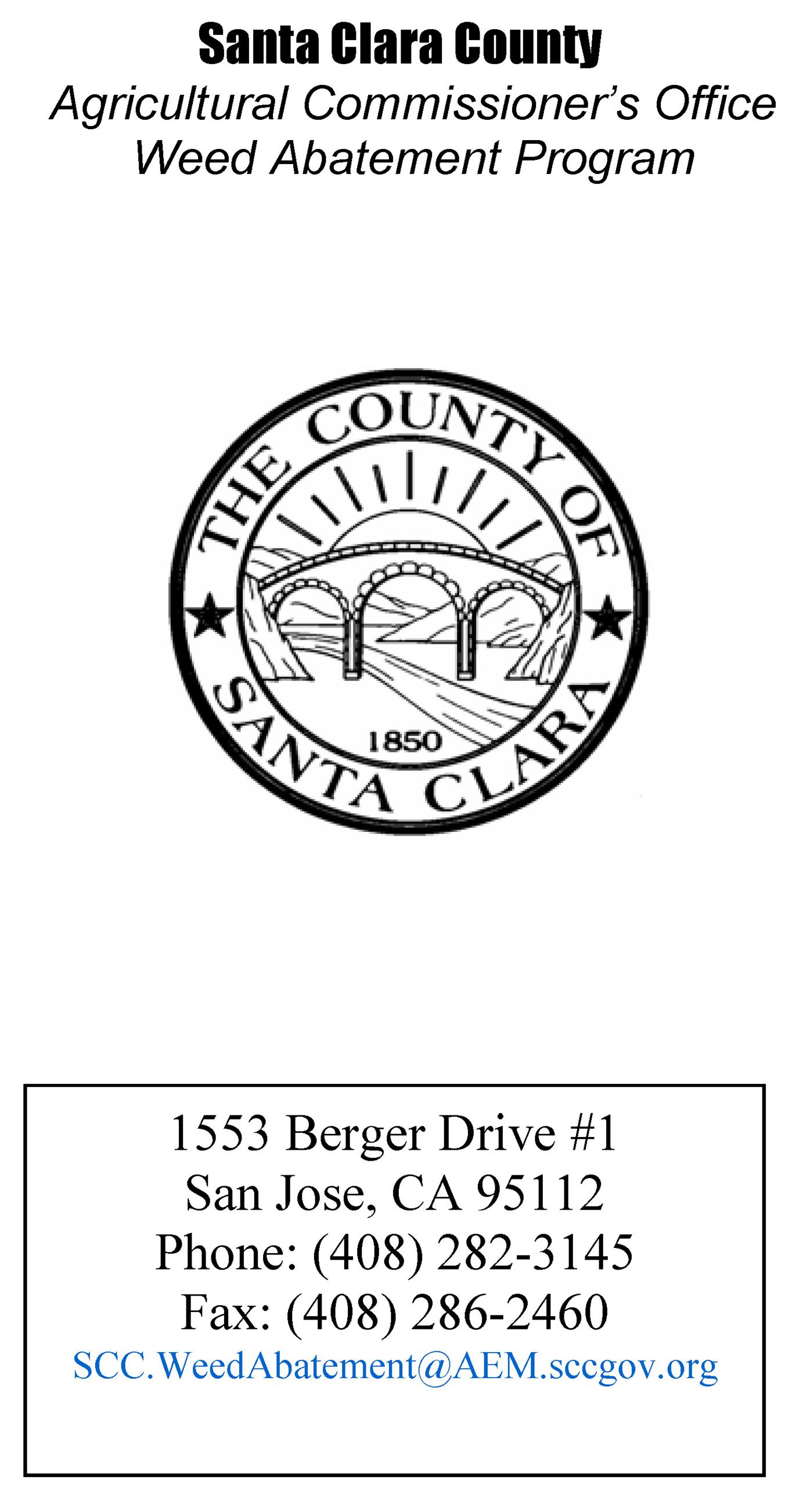Santa Clara County Logo + Weed Abatement Program 