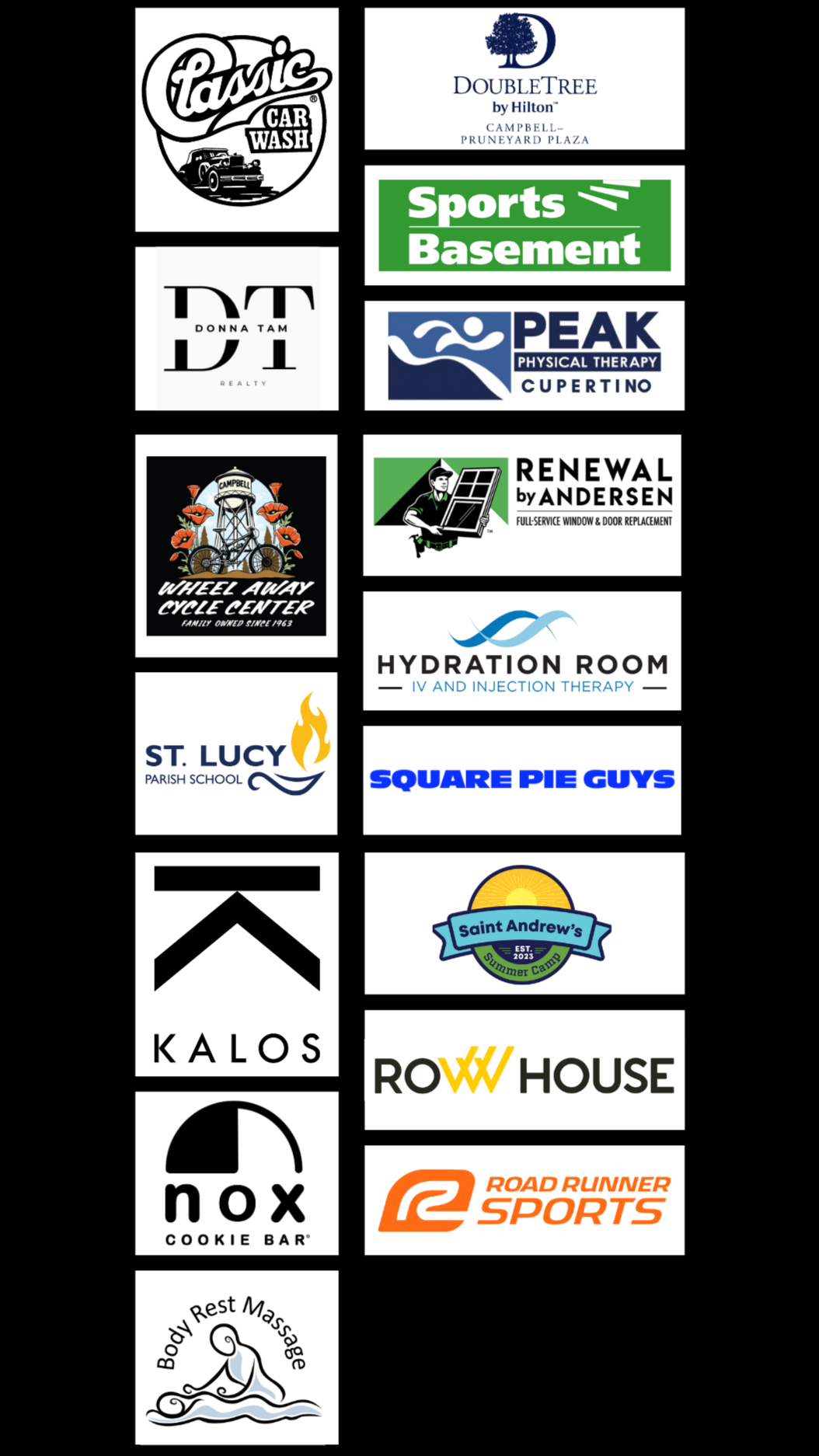 Valentine Fun Run 2026 - Sponsorship Business Logos