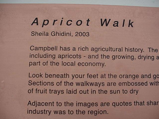 Apricot Walk Plaque